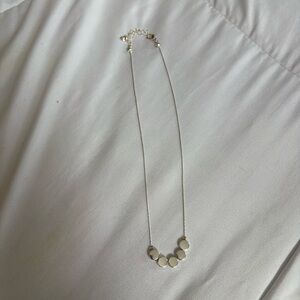 Minimal Silver Disc Necklace for Women